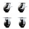 Service Caster 6 Inch Phenolic Caster Set with Roller Bearing 2 Brakes and 2 Rigid SCC SCC-35S620-PHR-SLB-2-R-2 - alternate 1